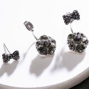 Black Bowknot Earrings